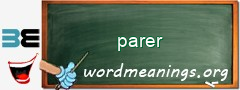 WordMeaning blackboard for parer